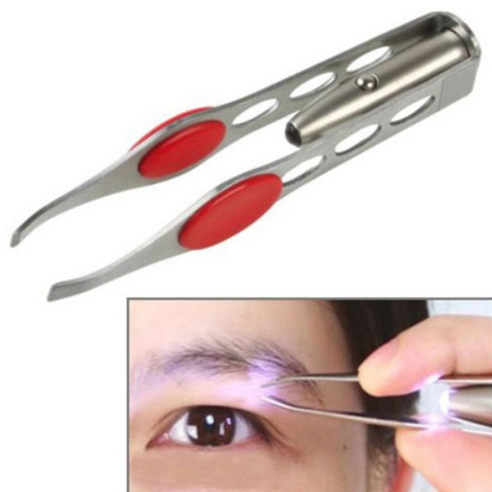 Eyelash Extension Led - Stainless Steel Eyelash Eyebrow Tweezers Hair