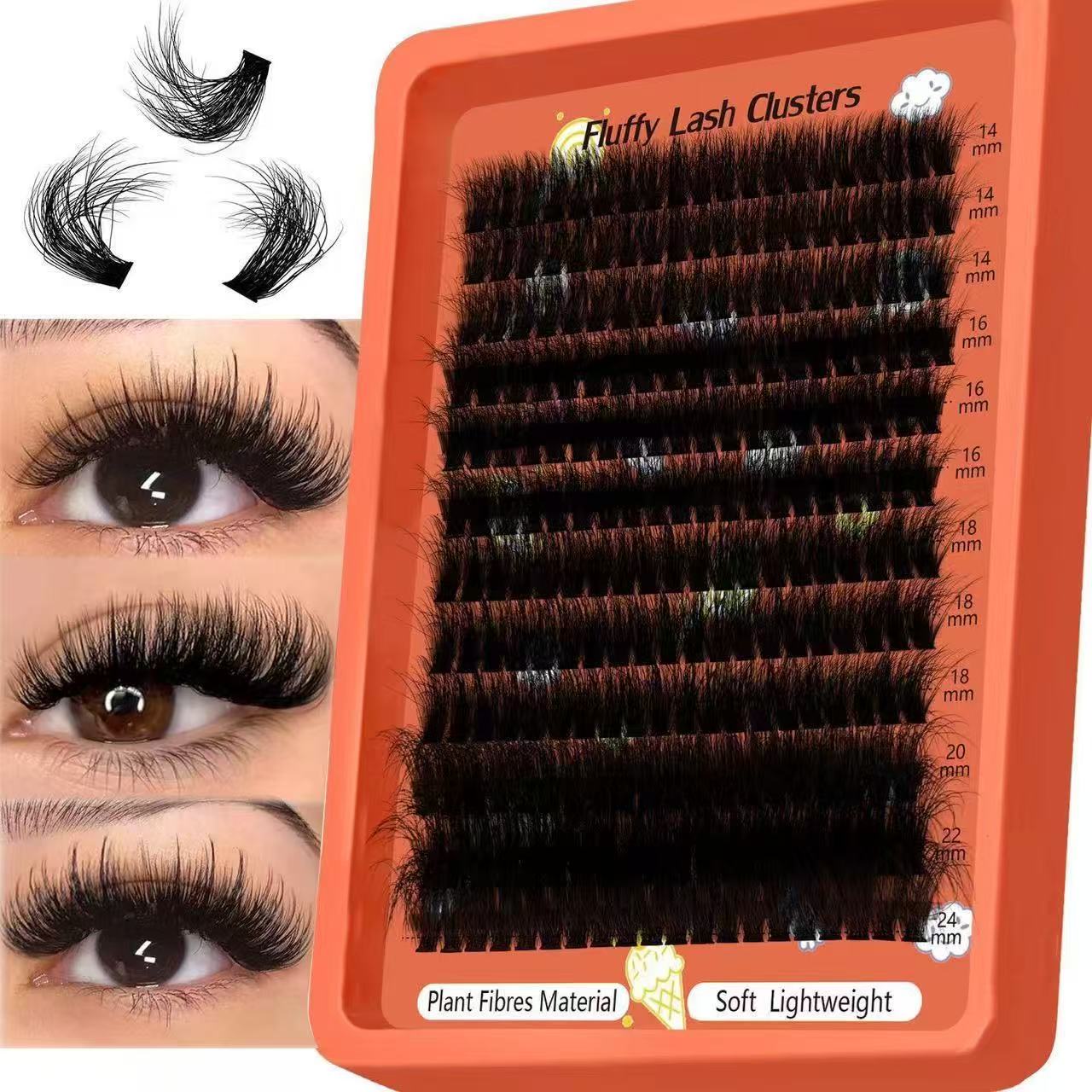 Eyelash Extension Home Service - 80D-100D Fluffy Cluster Lashes 8D D