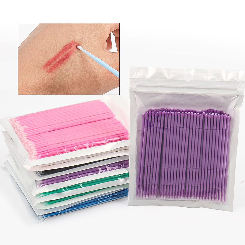 Eyelash Extension Usa - 100PCS/Bag Bamboo Eyelash Extension Cleaning Swabs