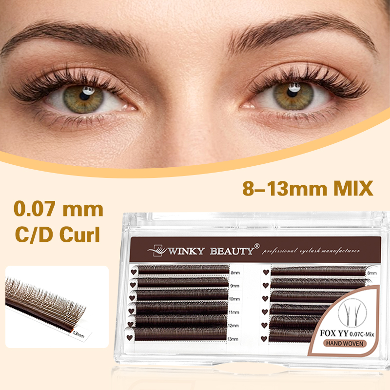 Eyelash Extension Y Shape - Winky Beauty Brown Fox Yy Lash