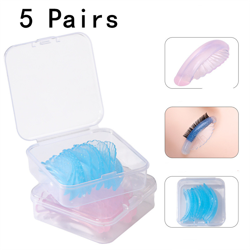 Eyelash Extension Y Shape - 5 Pairs Shell-shape Eyelash Perm Pads