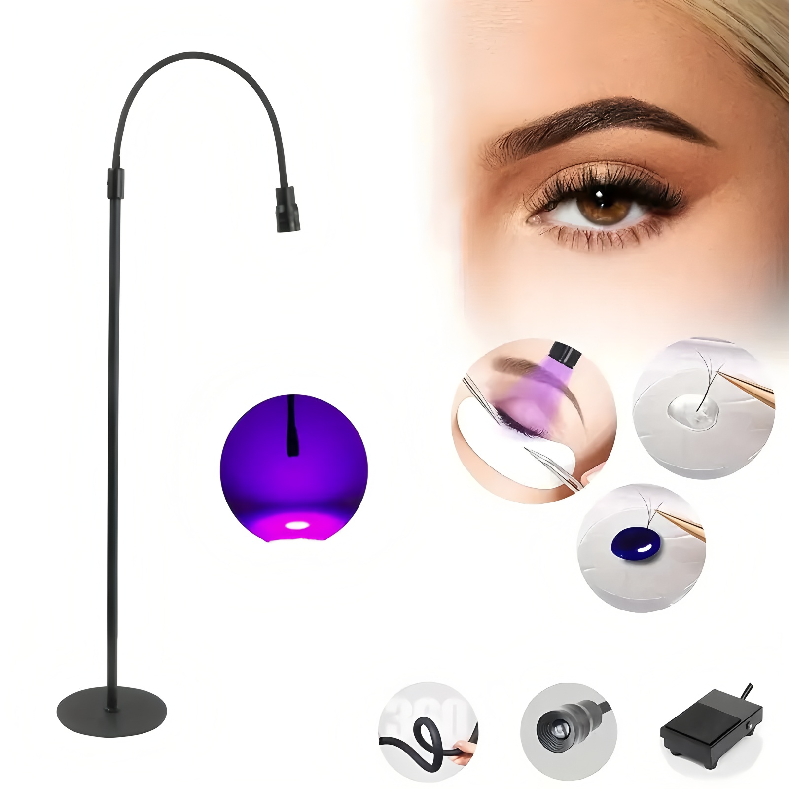 Eyelash Extension Led - LED 5W Lash Light Floor Standing