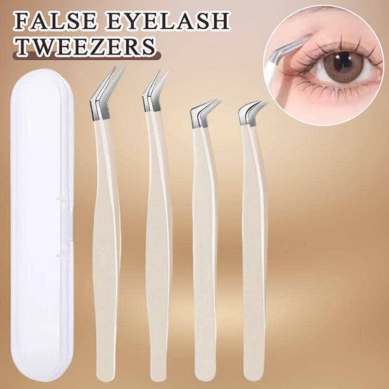 Eyelash Extension Home Service - ●False Eyelash Tweezers With Storage Case