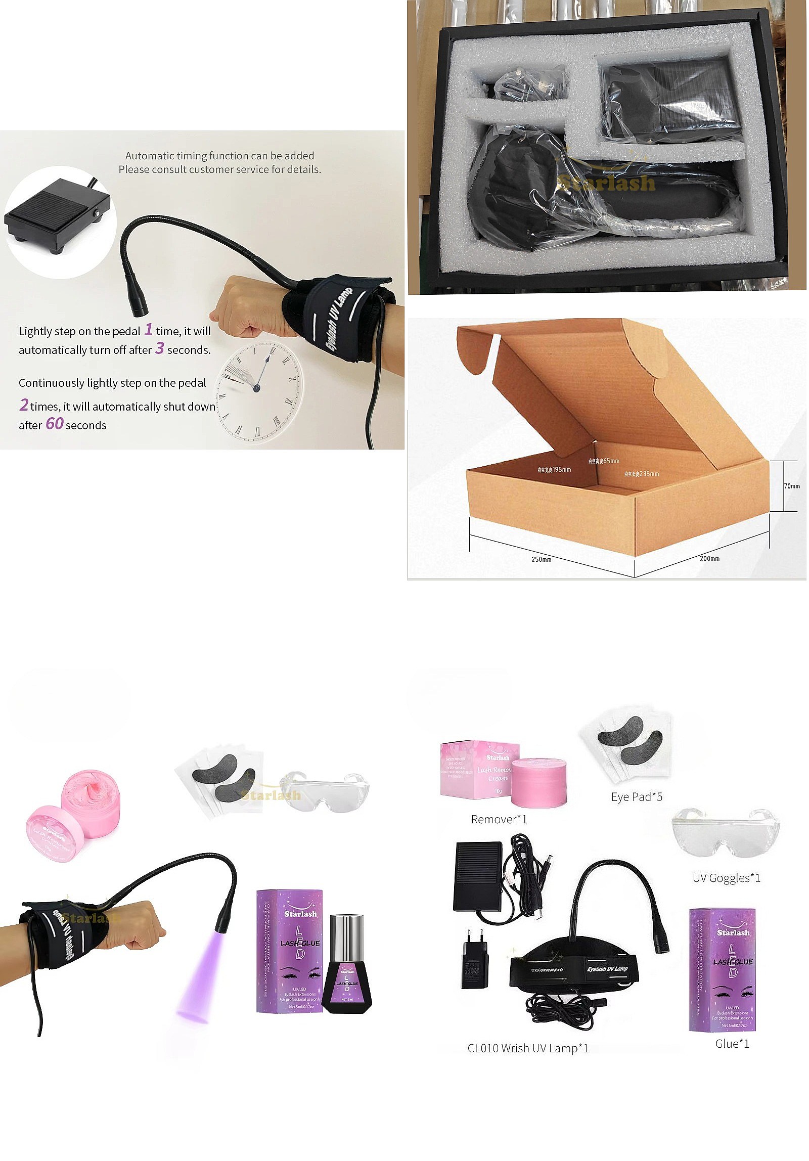LED UV Foot Pedal Eyelash Lamp - Eyelash Extension Led ulasan dan harga