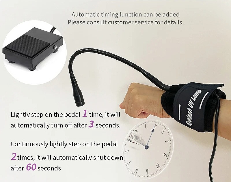 LED UV Foot Pedal Eyelash Lamp - Eyelash Extension Led ulasan dan harga