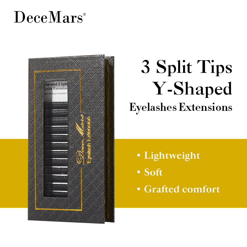 DeceMars 3 Split Tips Y-Shaped - Eyelash Extension Y Shape ulasan dan harga