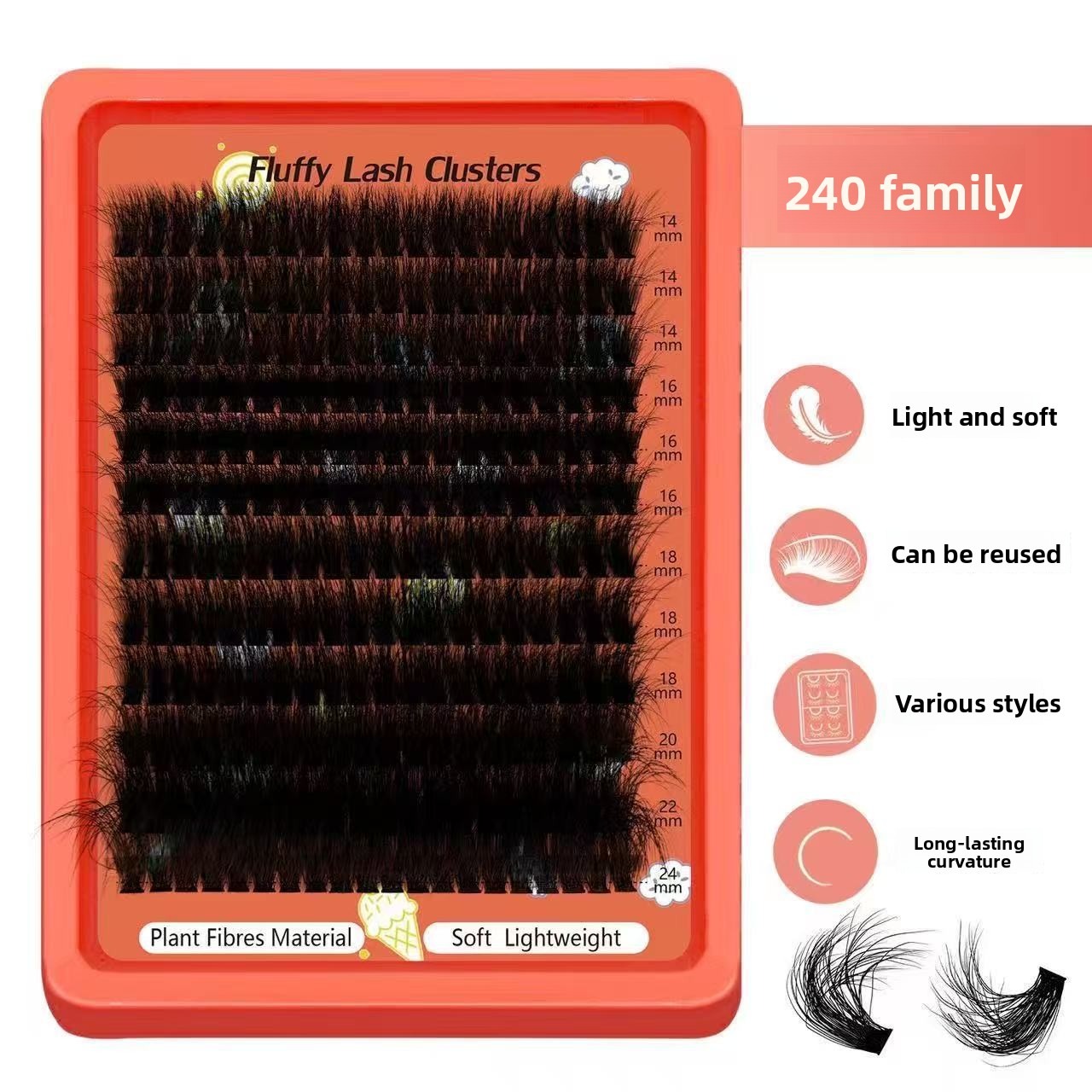 80D-100D Fluffy Cluster Lashes - Eyelash Extension Home Service ulasan dan harga
