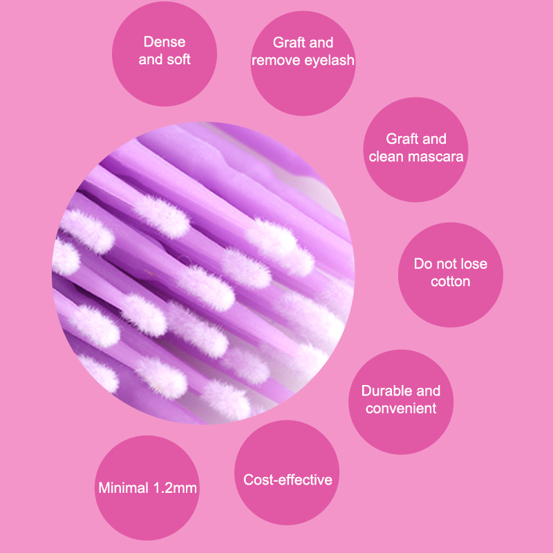 50/100PCS Disposable Micro Bru - Eyelash Extension Eyeliner ulasan dan harga