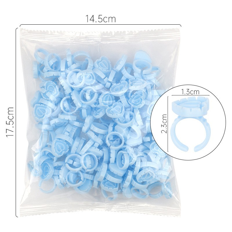 100Pcs Disposable Glue Ring Ho - Eyelash Extension Usa ulasan dan harga