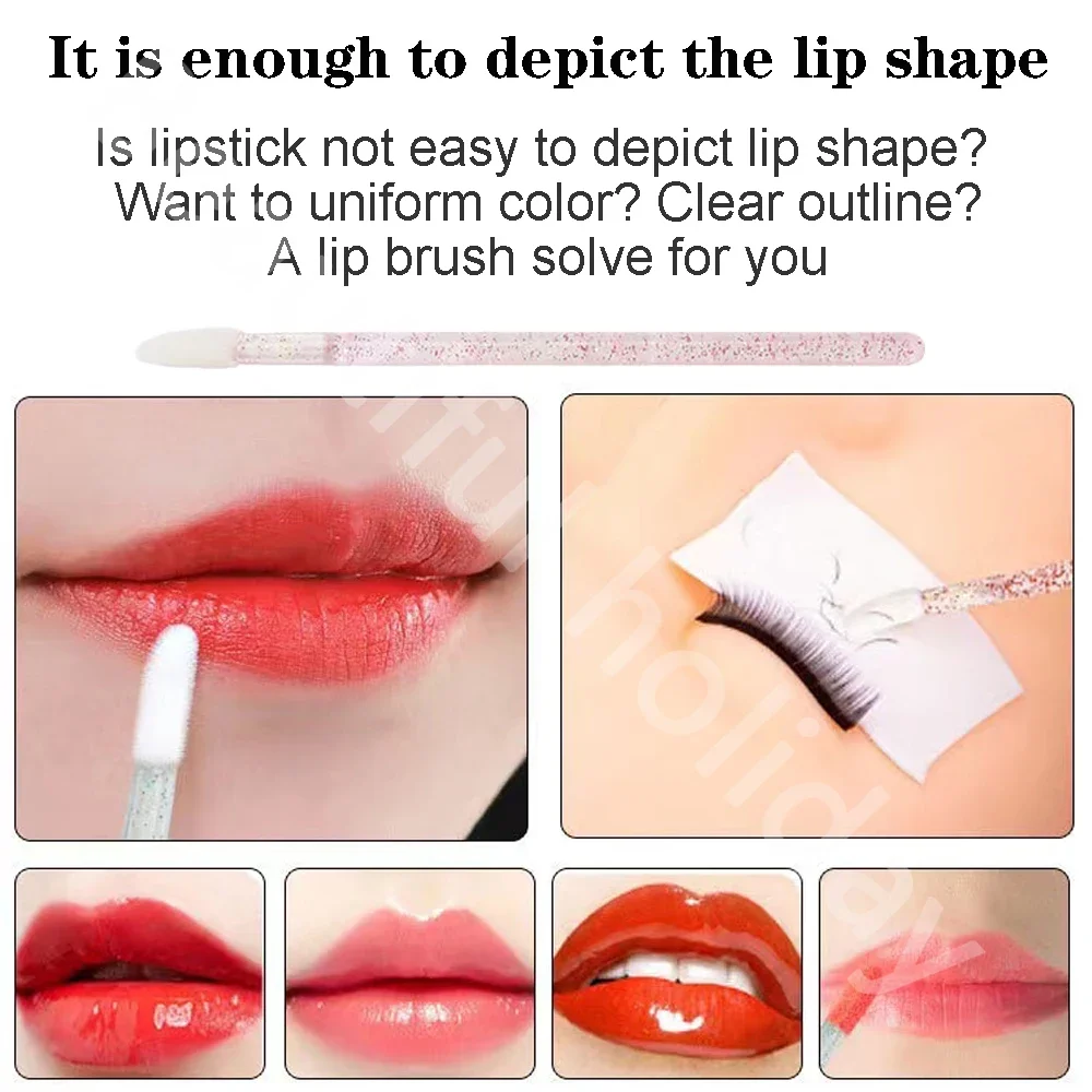 500PCS Disposable Lip Brush Ma - Eyelash Extension Eyeliner ulasan dan harga