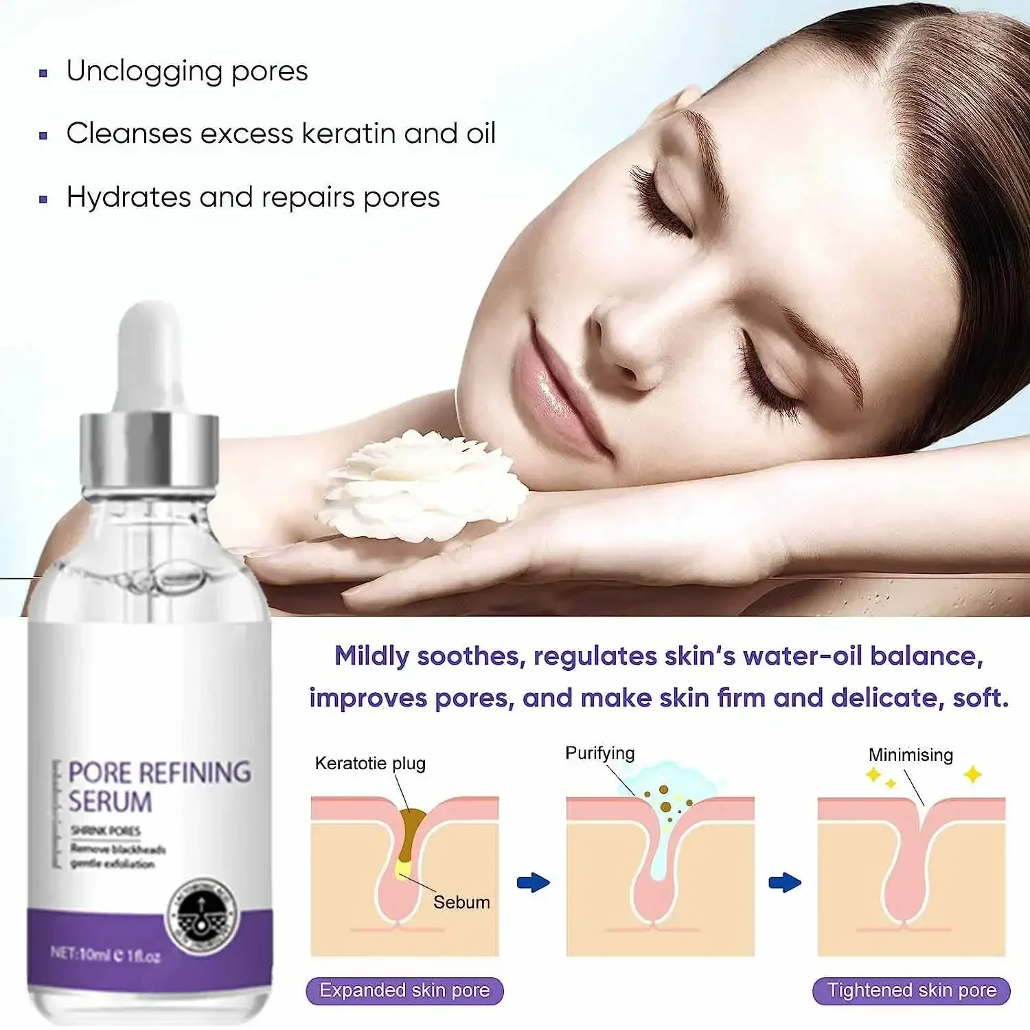 3nd Skin Texture | Pore Refini - The Ordinary Serum Hyaluronic Acid ulasan dan harga