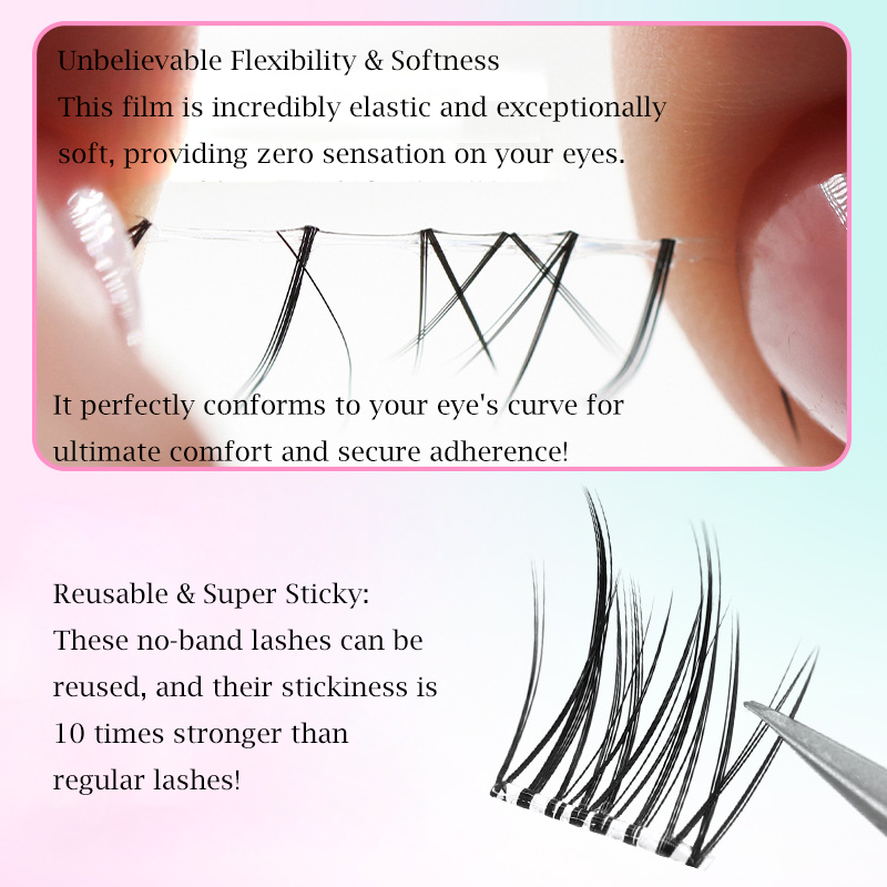 No Glue Eyelashes ”No-Band“Glu - Eyelash Extension Korean ulasan dan harga