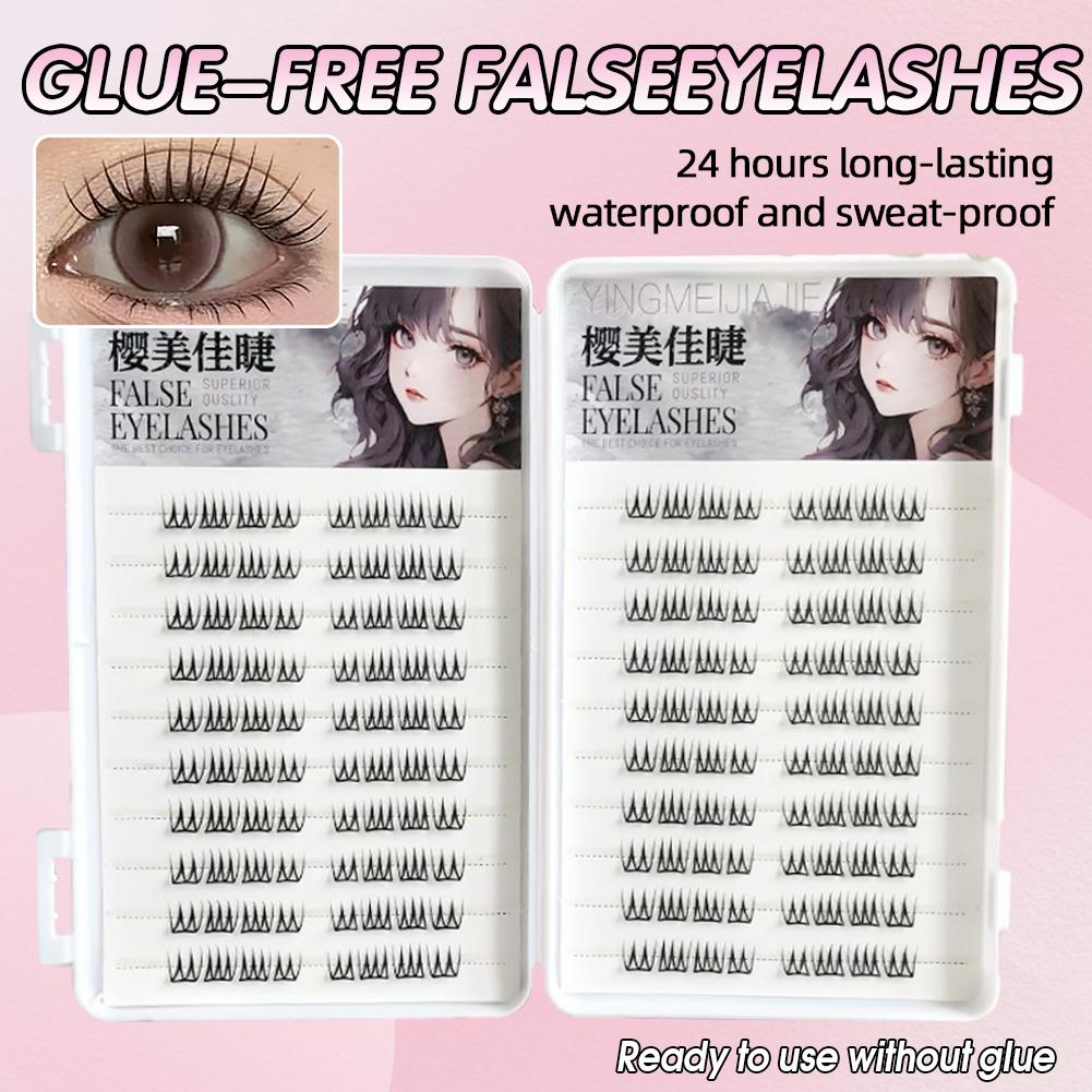 U Shape Glue-free False Eyelas - Eyelash Extension Korean ulasan dan harga