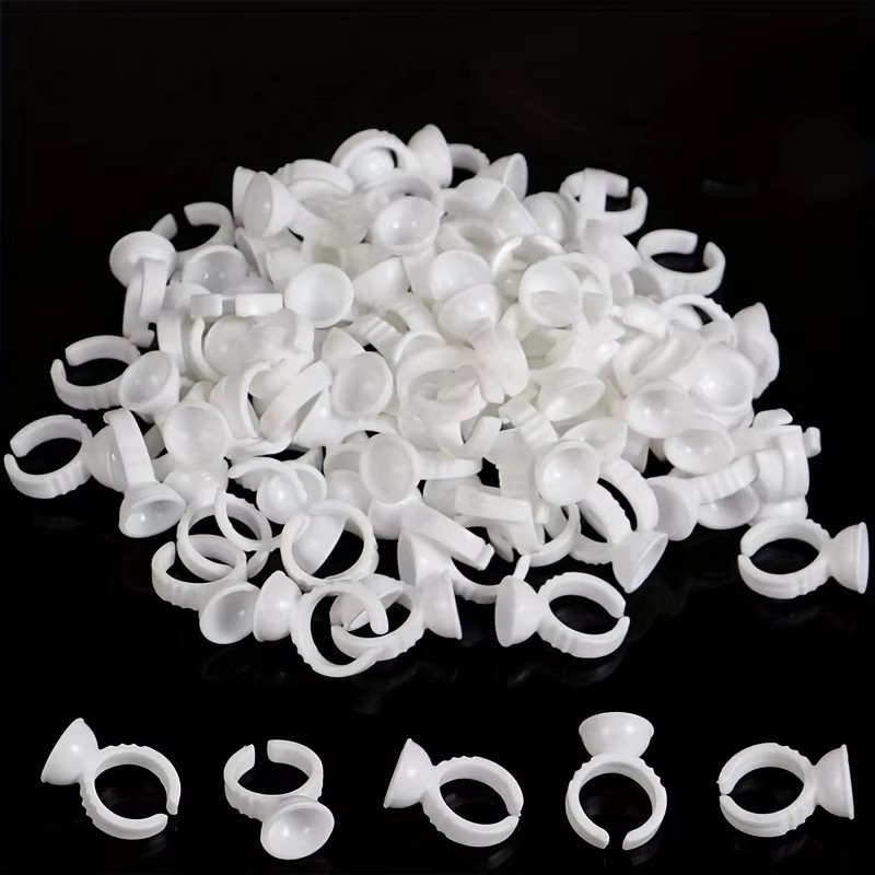100 Disposable White Glue Hold - Lash Tray Organizer ulasan dan harga