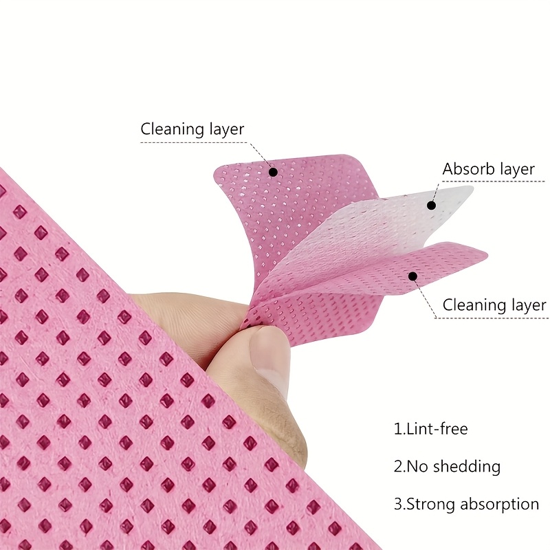 50/100/200pcs Lint-Free Nail W - Eyelash Extension Remover ulasan dan harga