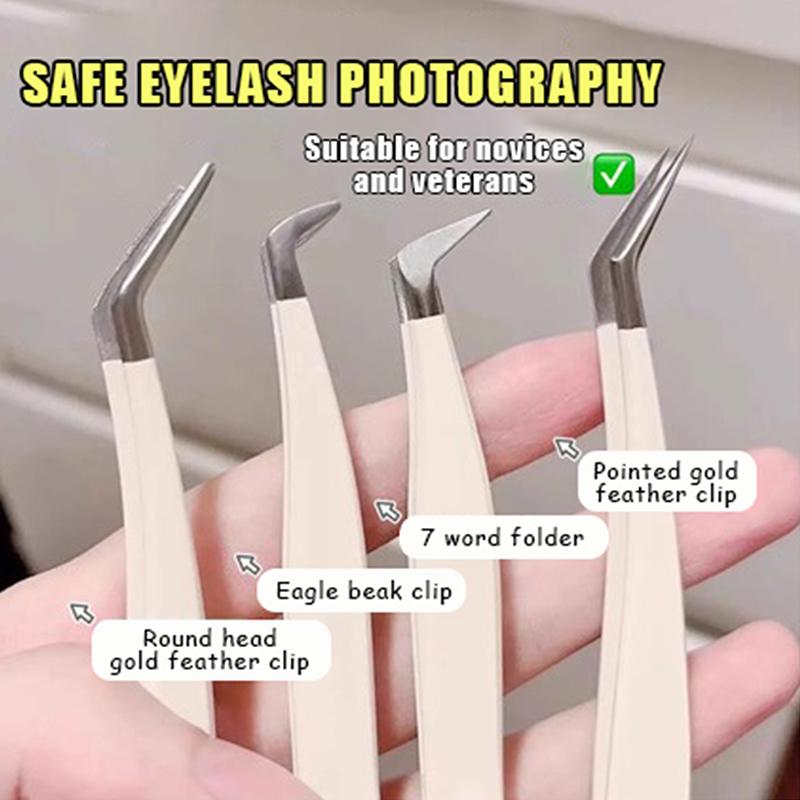 ●False Eyelash Tweezers With S - Eyelash Extension Home Service ulasan dan harga
