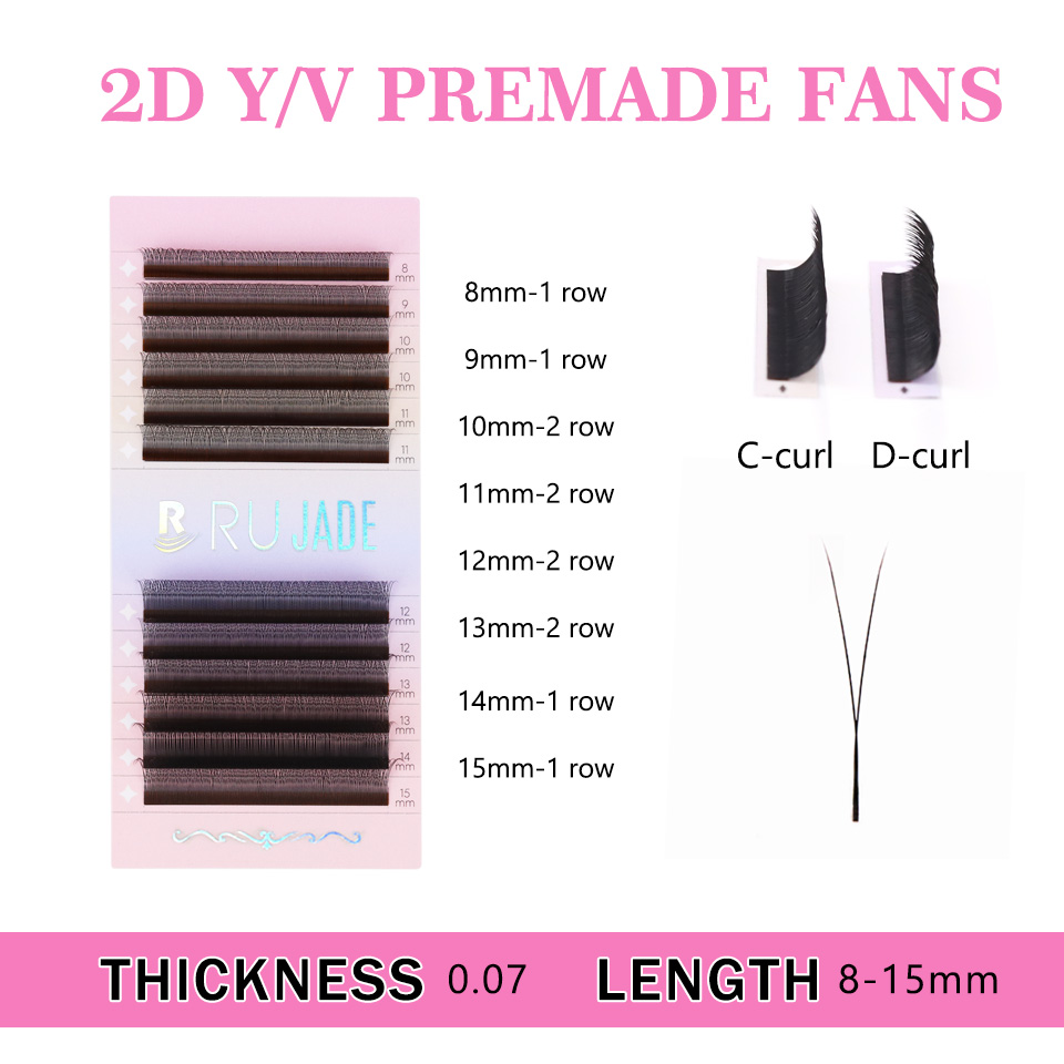 RUJADE 2D Y Shape Lashes Mesh  - Eyelash Extension Y Shape ulasan dan harga